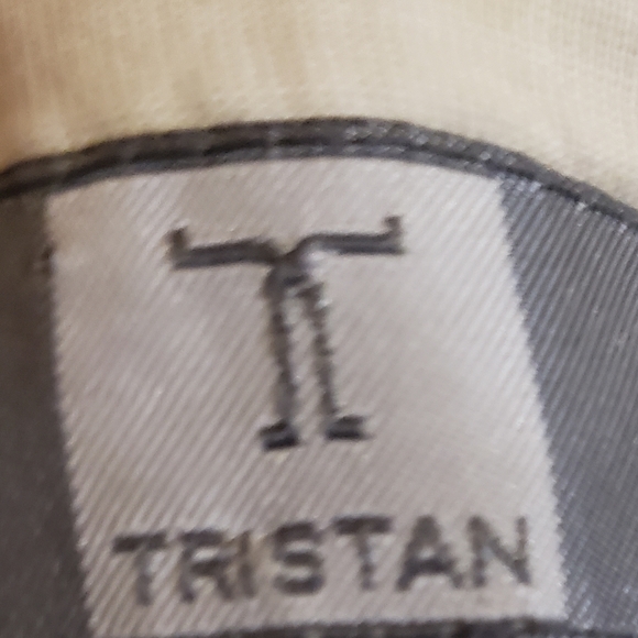 Tristan Skirt A-Line Embroidered Brown Beige Pleated Lined Side Zip Woman S-28 - Picture 7 of 8